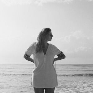 Michael Kors Black and White Swim Cover-Up